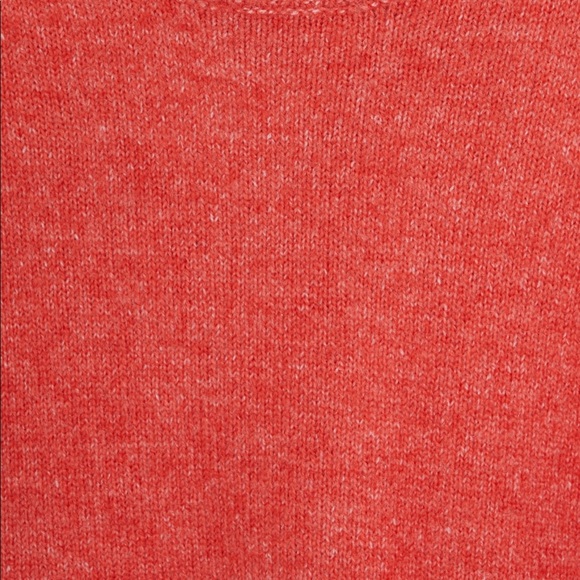 Mango S Sweater Fine Knit Coral Red Pumpkin Spice Jumper Wool Cozy MNG Pullover - Picture 4 of 8